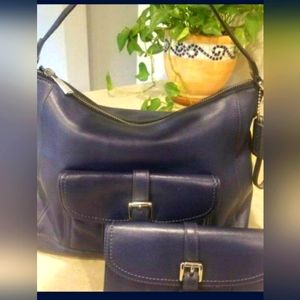 Coach bag with matching wallet.